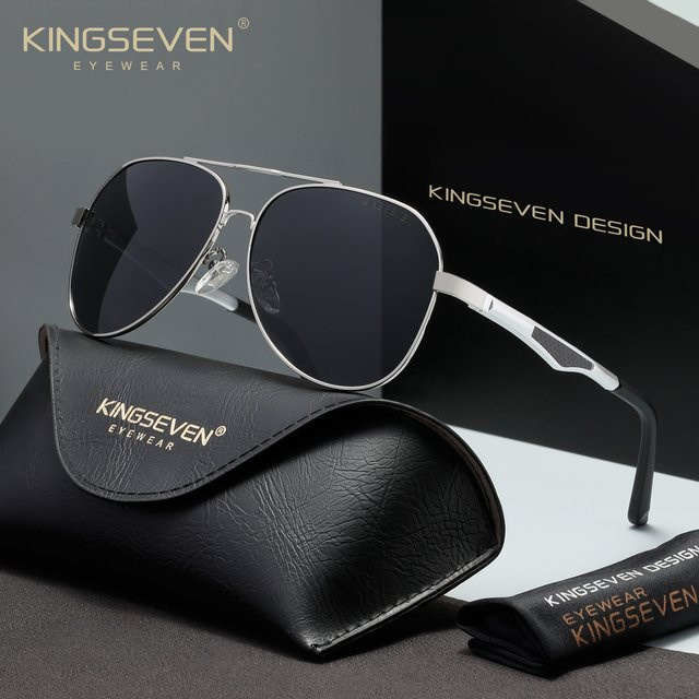KINGSEVEN Sonnenbrille Aviator, Vollrand, Metall, Unisex - Bild 1