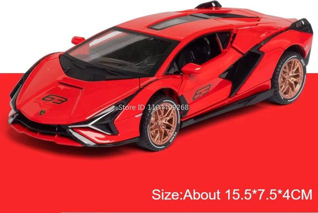 Linyi toy car Lambor Urus Sian Sportwagen Modell, 1:32, Metall, ab 14 Jahren - Bild 1