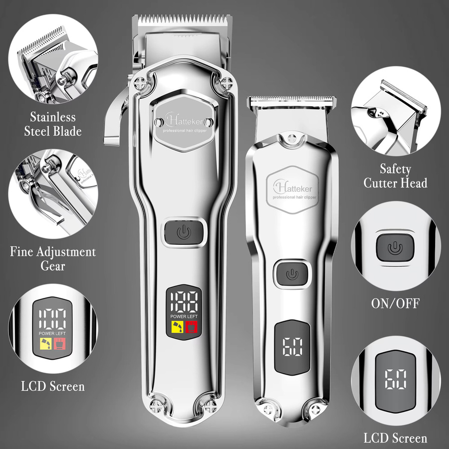 HATTEKER Haarschneider Set, Silber, Herren - Bild 4