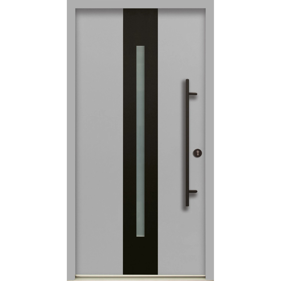Splendoor Haustür ThermoSpace Prime Dublin in Grau mit Glaseinsatz, modern, Anschlag Rechts, Höhe: 210 cm, Breite: 100 cm - Bild 2