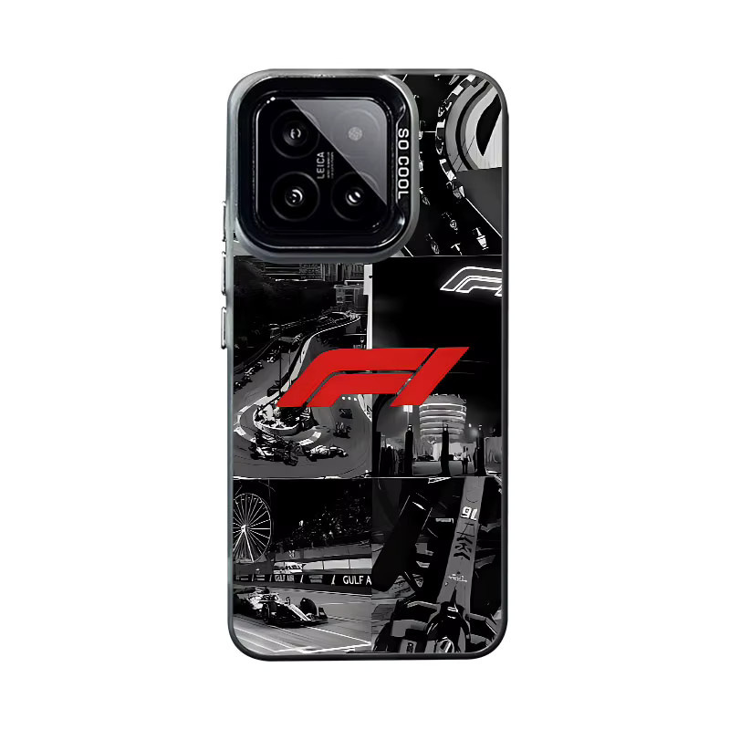 Handyhülle mit Formel-Rennwagen Design für Xiaomi 15 14 13 12 11 Pro Ultra, Laser Hard PC und TPU Case, Grau/Mehrfarbig - Bild 4