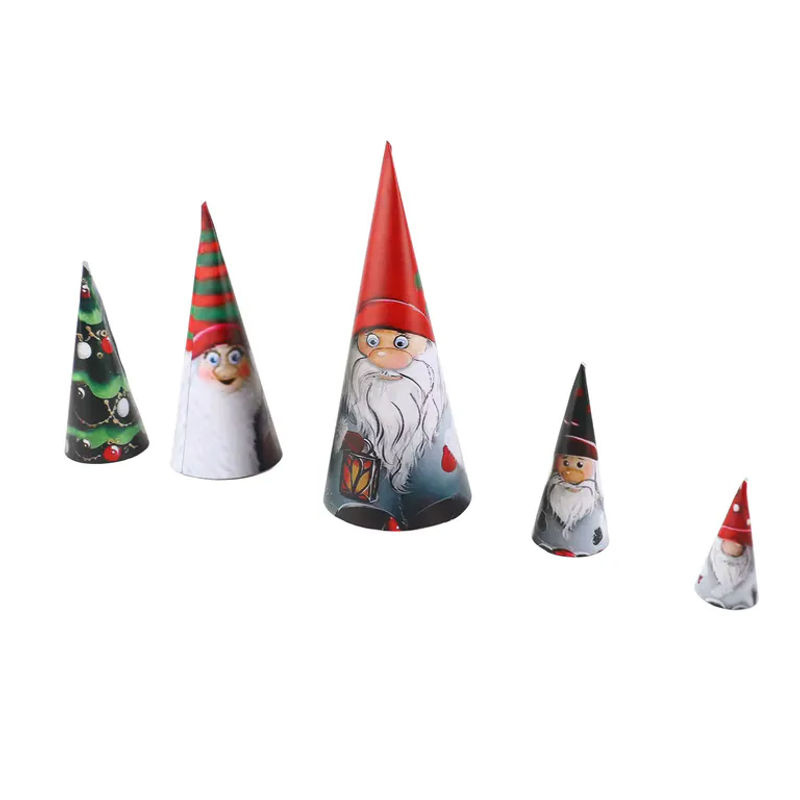 Qiilu 5er Set Weihnachtliche Matroschka Zwerg-Stapelpuppen, Mehrfarbig, Dekoration für Weihnachten, Hochzeiten und Jubiläen - Bild 4