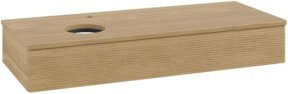 V&B Waschtischunterschrank Antao mit Frontstruktur und Beleuchtung in Honig Eiche, B/T/H: 120 x 50 x 19 cm - Bild 1