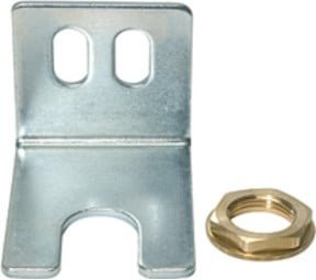 Riegler Haltewinkel mit Mutter und Scheibe für Druckregler Standard in Silber - Bild 1