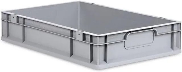 PROREGAL Eurobox Nextgen Economy Transportbox mit Griffen, Grau, H x B x T: 12 x 40 x 60 cm, 23 Liter - Bild 1