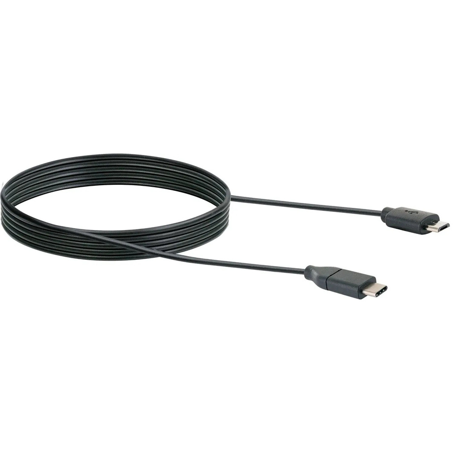 Schwaiger USB Adapterkabel 3.1 von USB-C auf Micro-USB in Schwarz - Bild 2