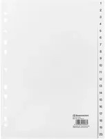 Soennecken Zahlenregister in Weiß und Transparent aus Kunststoff, Breite: 29,7 cm, Höhe: 20,0 cm - Bild 1