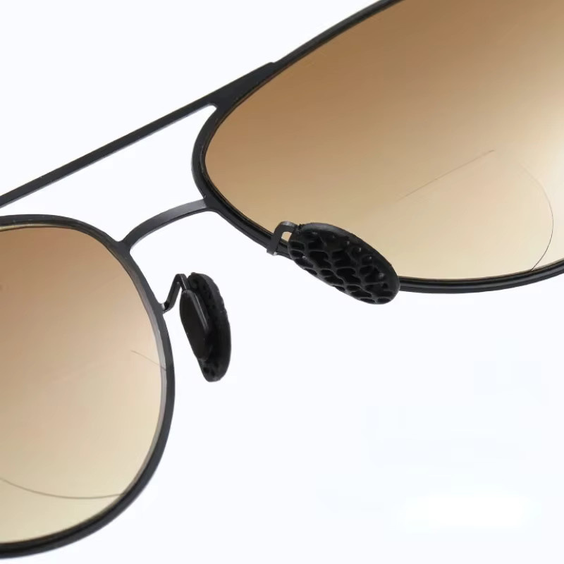 Bifokale Lesebrille für Herren, Vollrand, Aviator, Metall - Bild 2