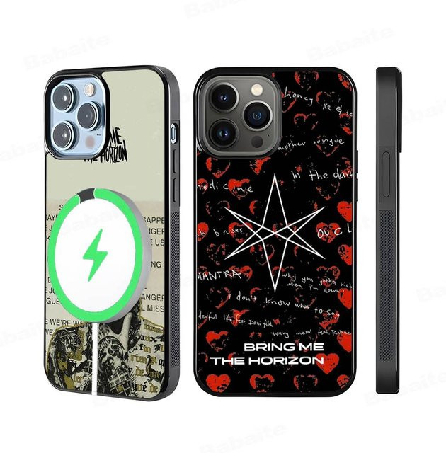 Bring Me The BMTH Horizon MagSafe Magnetische Handyhülle für iPhone 11 bis 17 Pro Max in Schwarz - Bild 1