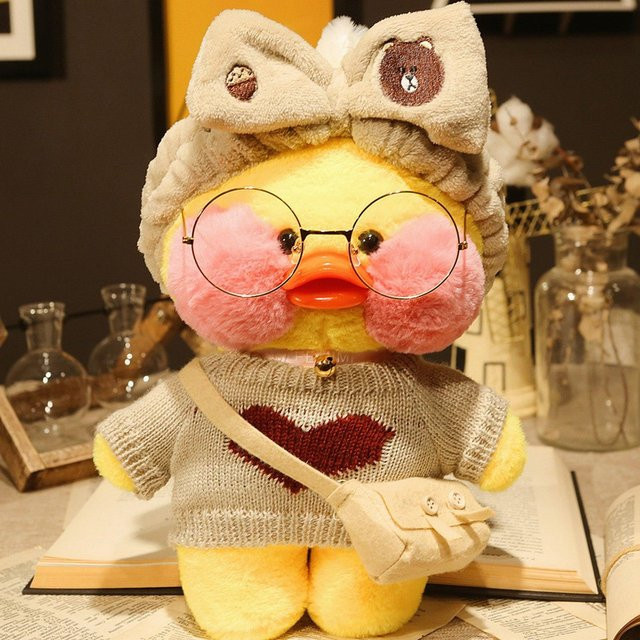 Lalafanfan Mimi Ente Plüschtier gelbe Ente 30cm - Bild 1