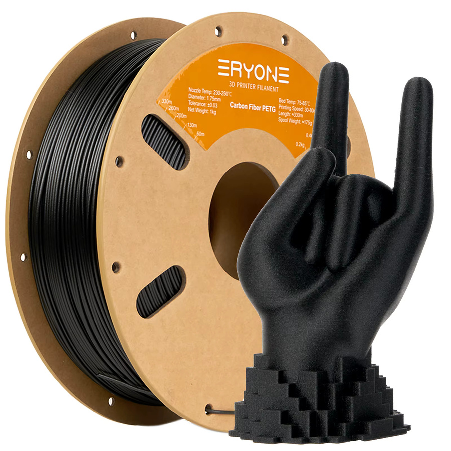 ERYONE PETG Carbon Fiber Premium Filament für FDM 3D-Druck, Grau, 5 kg - Bild 5