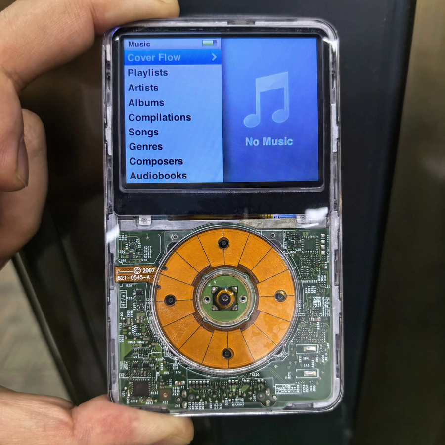 Apple Transparente Frontplatte mit Clickwheel-Flex-Tasten-Set für iPod Classic 6. und 7. Generation (80GB, 120GB, 160GB) - Bild 1