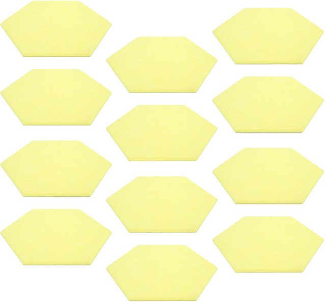 CosyHome Akustikpaneele Hexagonal Schallabsorptionsplatten mit Kleber, 12 Stück, Blau und Gelb - Bild 1