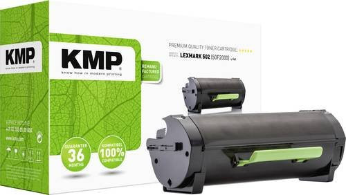 KMP Tonerpatrone Schwarz kompatibel mit Lexmark 502 und 50F2000 für Laserdrucker mit einer Reichweite von 2000 Seiten - Bild 1