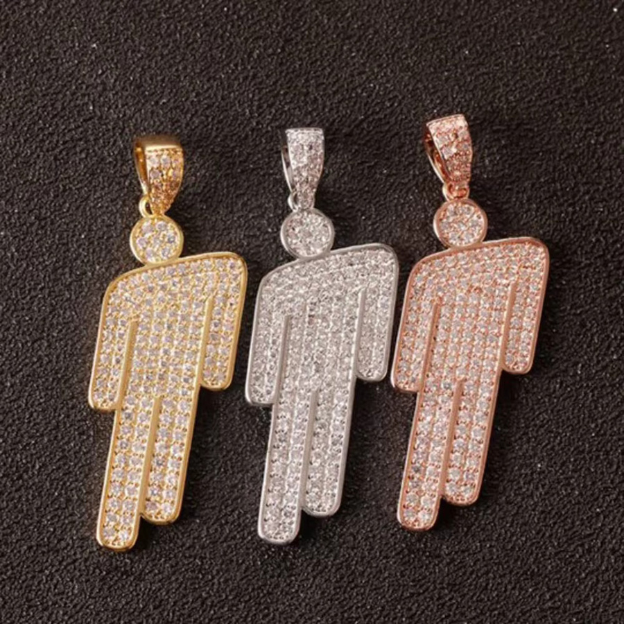 RUIYI Halskette Edelstahl, Zirkonia, Unisex, Bicolor - Bild 4