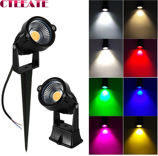6er Set CTEEATE LED Gartenstrahler mit Bodenstecker für Außenbereich, Wasserdichte Landschaftsbeleuchtung für Rasen und Pfad, Grün - Bild 1