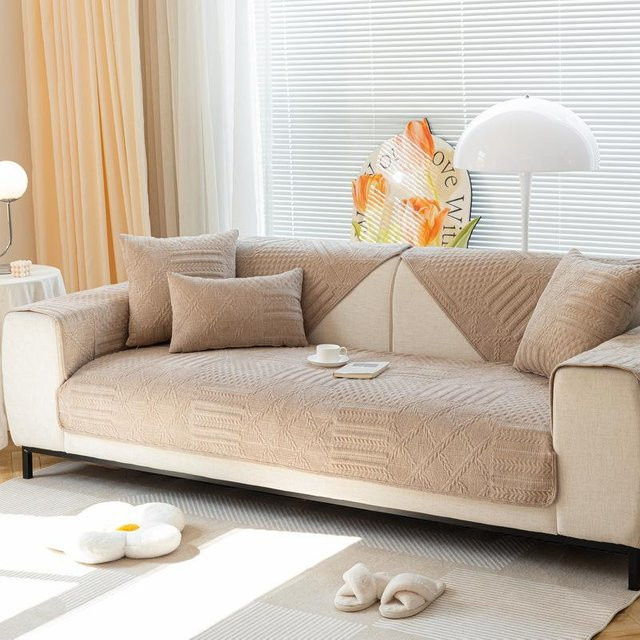 Rutschfestes Chenille Sofakissen von Super Six, verdickte Rückenlehnenabdeckung für dein Sofa, B/B: 70 x 70 cm - Bild 1