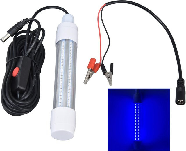 TOMTOP JMS Angellicht Untertauchbare Nacht-Fischfinderlampe mit 126 LED, 1000lm, 13W, Blau/Schwarz, IP68 Wasserdicht - Bild 1