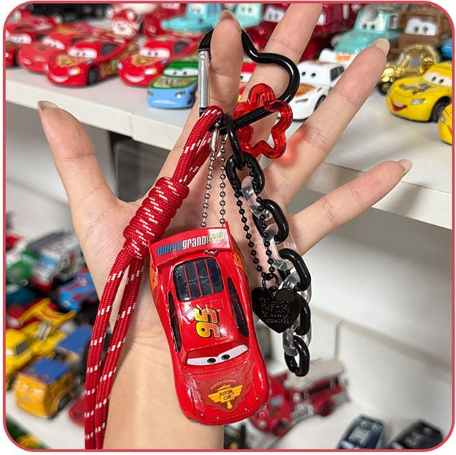 Disney Cars Lightning McQueen Auto-Schlüsselanhänger, Metall, Rot - Bild 1