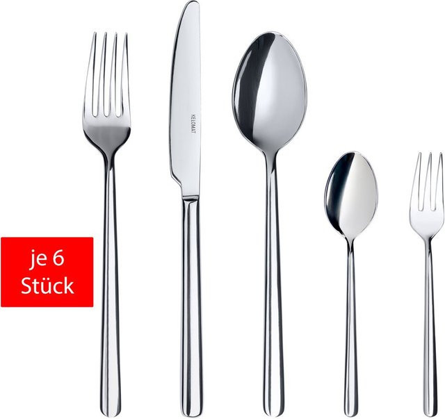 Kelomat Besteckset Classico aus Edelstahl in Silber, 30-teilig - Bild 1