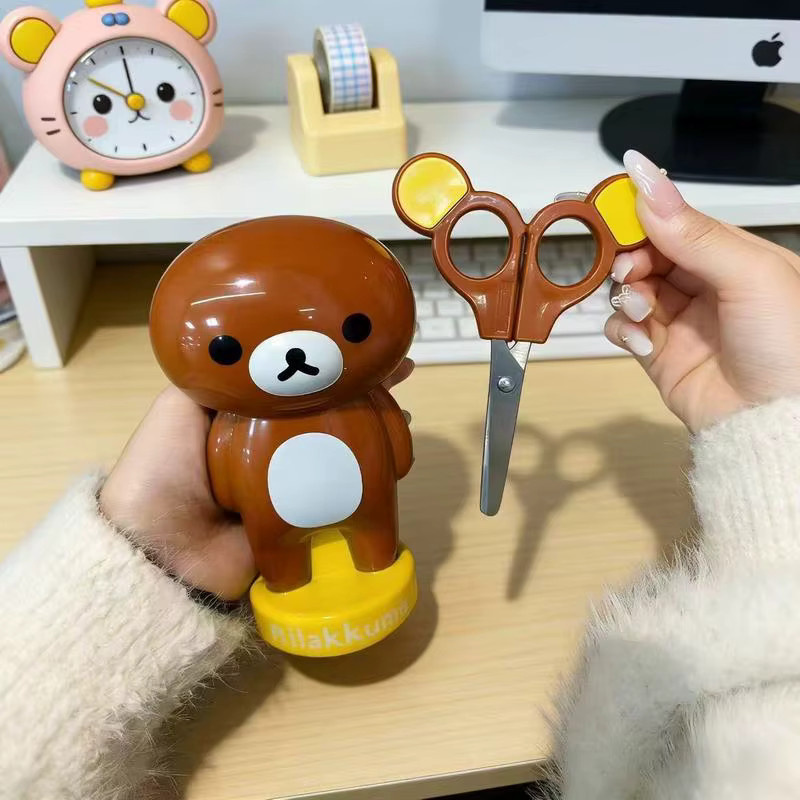 Rilakkuma Vintage-Schere in Bärenform aus Kunststoff für Büro und Bastelprojekte - Bild 4