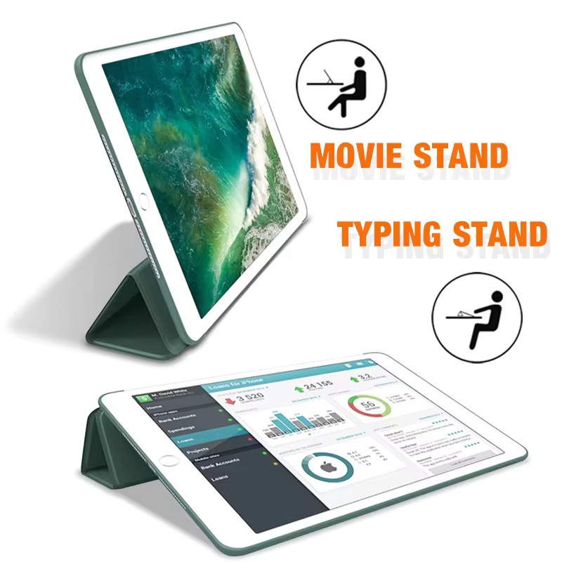 Smart Cover Hülle für Apple iPad in Schwarz kompatibel mit iPad 7. 8. 9. 10. Generation, iPad Pro 9.7 11 12.9 13, iPad Mini 6 und iPad Air 1 2 3 4 5 - Bild 3