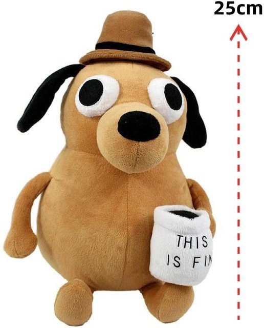 Discover Intime Hund Plüschtier mit Kaffeetasse 25cm - Bild 1