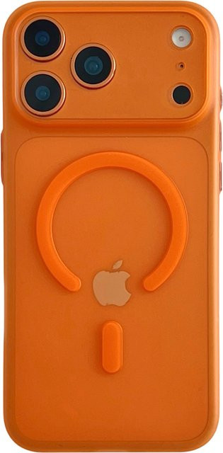 Ultradünne matte MagSafe Schutzhülle für iPhone von NYFundas in Orange - Bild 1