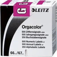Leitz Buchstabensignal Orgacolor violett zur Markierung von Papier - Bild 1