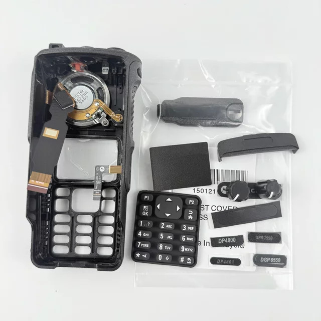Motorola Ersatzgehäuse-Set mit Lautsprecher für Zweiwege-Funkgeräte in Schwarz, passend für DGP8550, DP4800, DP4801 und XPR7550 Walkie-Talkies - Bild 1