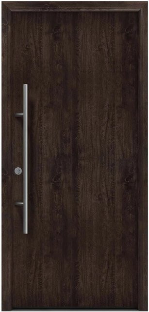 EcoStar Haustür Isopro Secur IPS 010 Eiche Dunkel B: 110 cm, H: 210 cm, DIN L - Bild 1