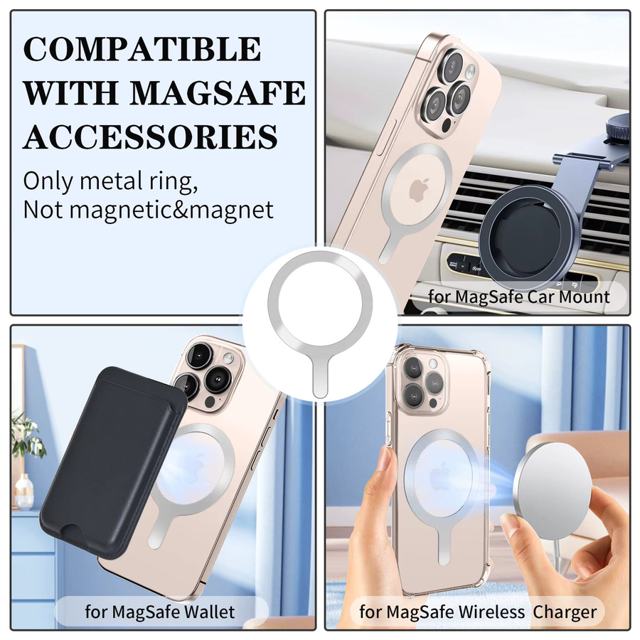 Universelle Metallplatten-Ring-Aufkleber für magnetische Auto-Handyhalterungen und MagSafe Wireless Charger, 1-4 Stück - Bild 4
