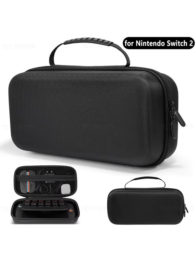 TECTINTER Tragetasche für Nintendo Switch 2 mit schützender EVA-Hartschale, Schwarz - Bild 7