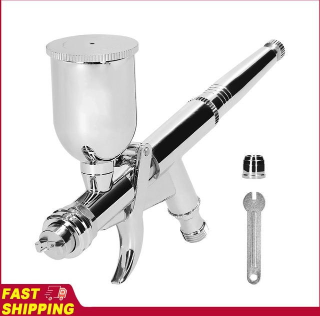 KKMOON Airbrush-Set T217A/T217 in Silber mit 0,5mm Düse und 15CC Farbflüssigkeitsbechern für Automodell-DIY, Make-up, Nagelkunst und Kuchendesign - Bild 1