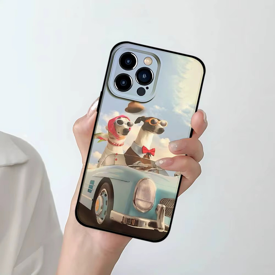 Lustige Hunde Handyhülle in Schwarz für iPhone 11 bis iPhone 17 Pro Max und weitere Modelle - Bild 4
