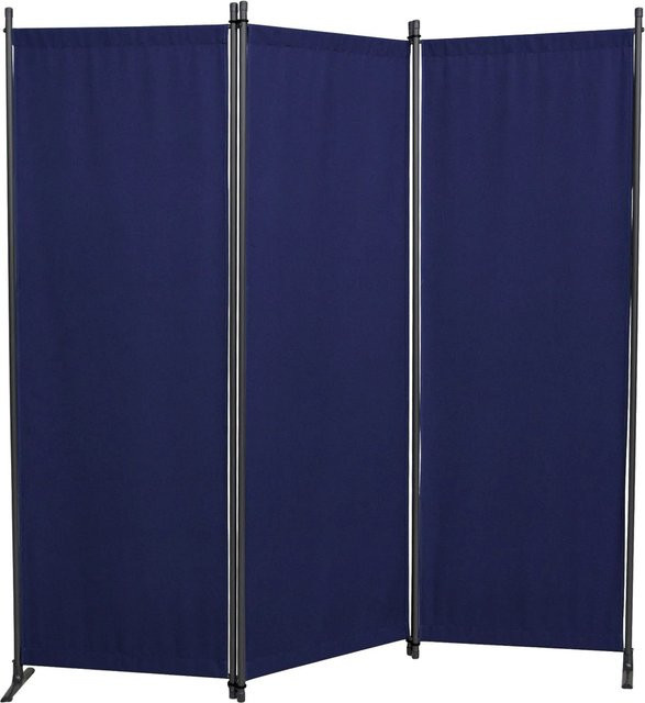 Angerer Paravent Swingtex 3-teilig in Blau aus Polyacryl und pulverbeschichtetem Stahl - Bild 1