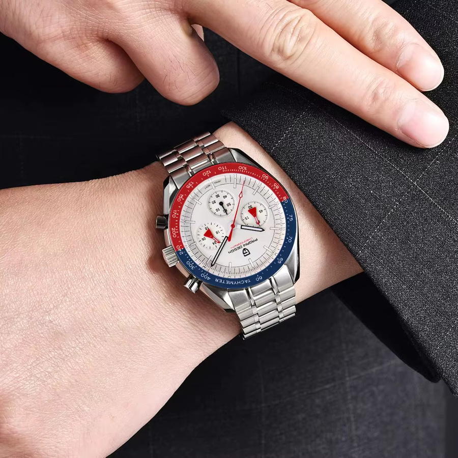PAGANI DESIGN Chronograph, Quarz, Edelstahl, Silber, Herren - Bild 5