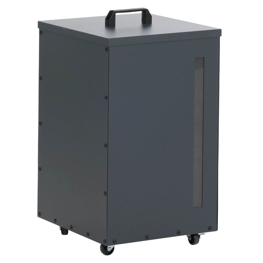 Pelletbehälter MCW Q30 Aufbewahrungsbox mit Sichtfenster und Rollen, Anthrazit, B/T/H: 62 x 36 x 36 cm - Bild 3