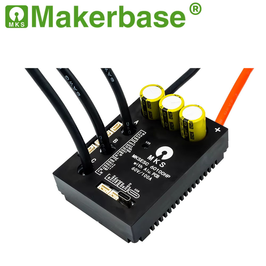 Makerbase VESC 60100 V2 Hochstrom-Regler mit Alu-Leiterplatte in Schwarz - Bild 2