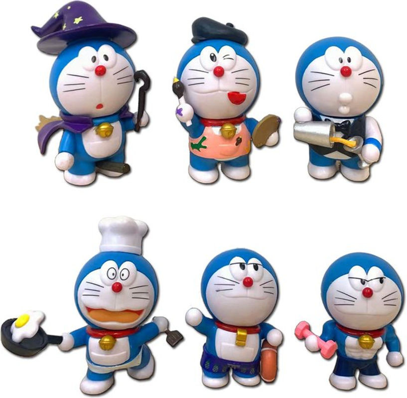 Bandai Doraemon Anime Action Figure Nobita und Shizuka Modellpuppen aus Kunststoff in Blau - Bild 1
