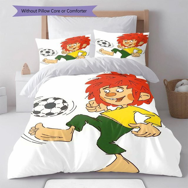 Pumuckl Bettwäsche Set von CCesHome in Weiß mit 1 Bettbezug und 2 Kissenbezügen, B/H: 135 x 200 cm - Bild 1