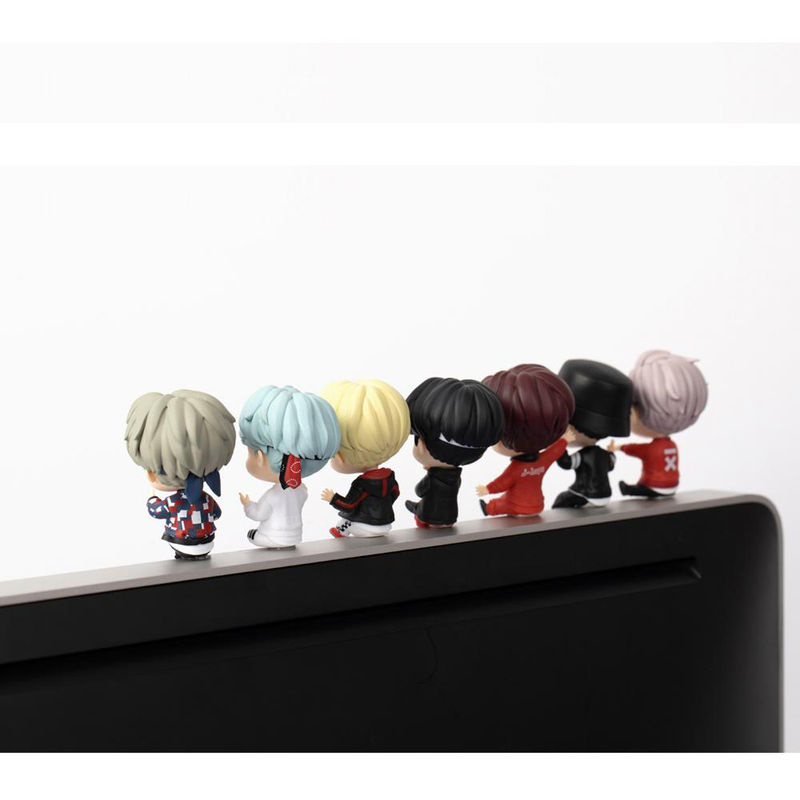BTS TinyTan Monitorfiguren Set aus Kunststoff, 3er Set mehrfarbig, KPOP Idol Figuren zur Dekoration - Bild 10