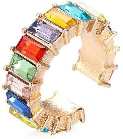 Wucifang Jewelry Manschettenohrringe, Messing, Zirkonia, Damen, beige - Bild 1