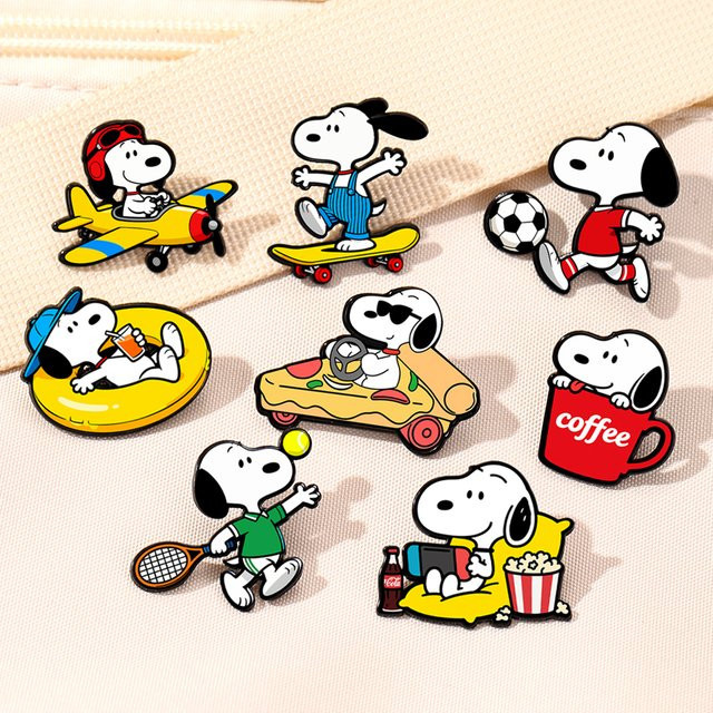 MINISO Broschen Set, Weiß, Welpen Hunde, Emailliert - Bild 1