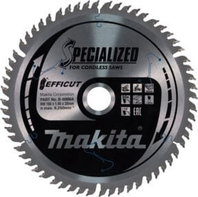 Makita EFFICUT Kreissägeblatt für Holz und Metall, Farbe: Silber, Durchmesser: 165 mm, Bohrung: 20 mm, 60 Zähne - Bild 1
