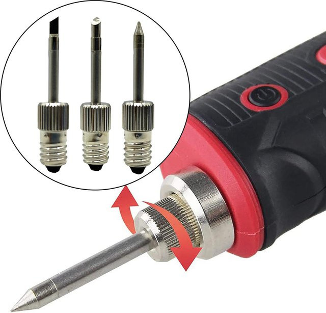 Lötkolben Spitzen Set für E10 Interface USB Löten Typ B C K in Silber - Bild 1