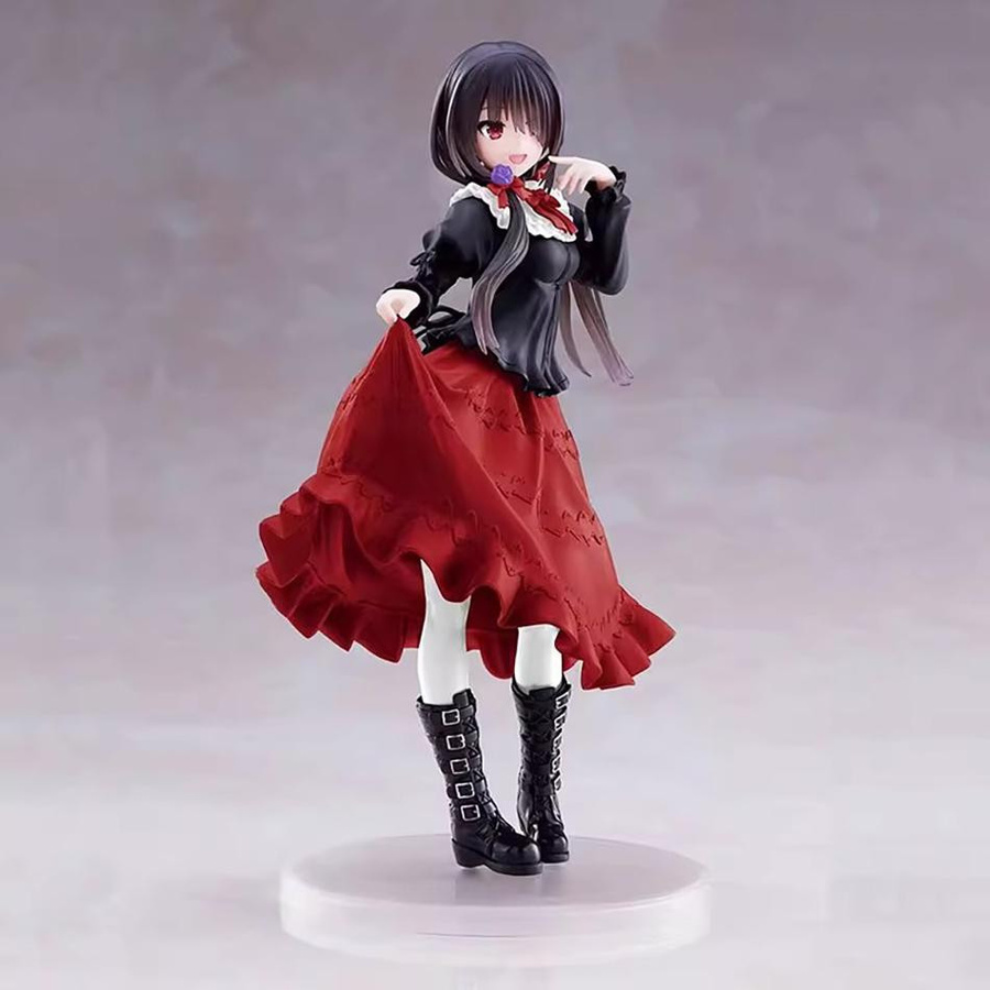 Yiran toy 1 Date A Live Tokisaki Kurumi Anime Modell Mädchen PVC Rotes Kleid - Bild 3