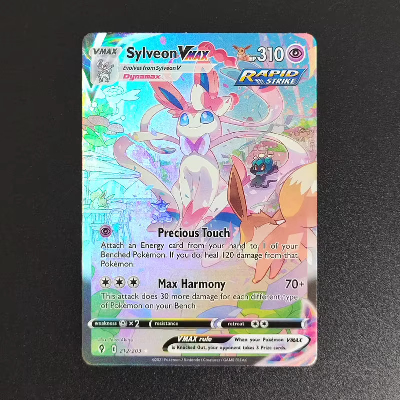 Bandai Pokémon Espeon, Leafeon, Sylveon, Glaceon, Vaporeon, Jolteon, Flareon, Umbreon, EEVEE Vmax, Sammelkarten, Englisch - Bild 2