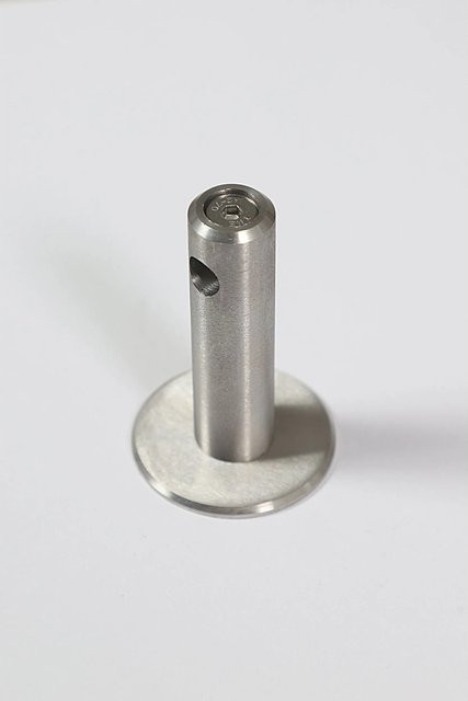 Rundstabkonsole dieda aus Edelstahl in Silber für Handlauf-Zubehör, Durchmesser: 75 mm - Bild 1