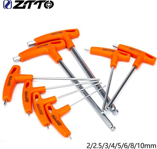 Ztto Inbus Schlüssel Set mit Schnellverschluss-Adapter aus Chrom-Vanadium-Stahl in Orange - Bild 1